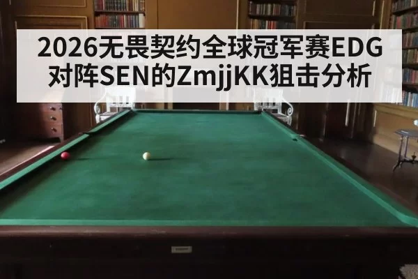 2026无畏契约全球冠军赛EDG对阵SEN的ZmjjKK狙击分析